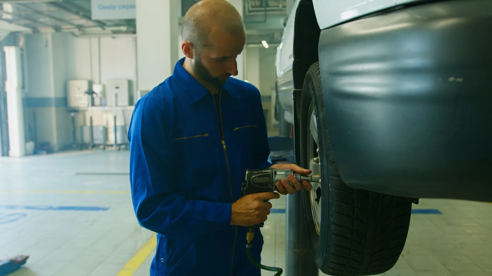 Tyres — illustrative workshop photograph