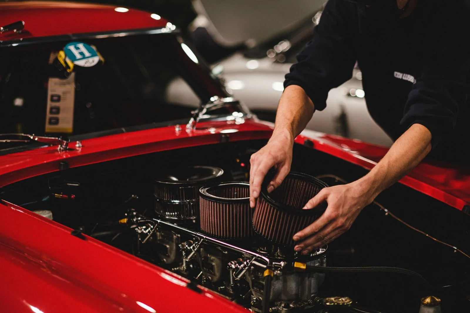 Air & cabin filter replacement — illustrative workshop photograph
